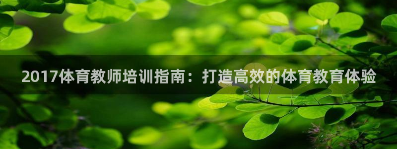 焦点娱乐股东持股比例：2017体育教师培训指南：打造
