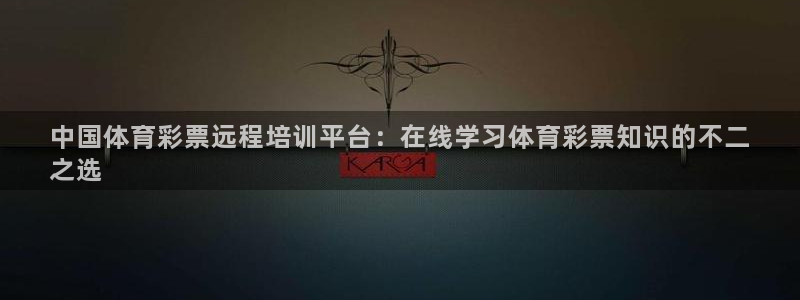 焦点娱乐是哪个公司的：中国体育彩票远程培训平台：在线