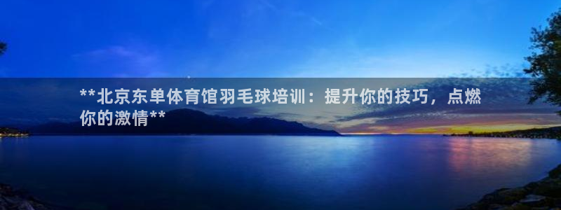 焦点娱乐平台果7O777：**北京东单体育馆羽毛球培