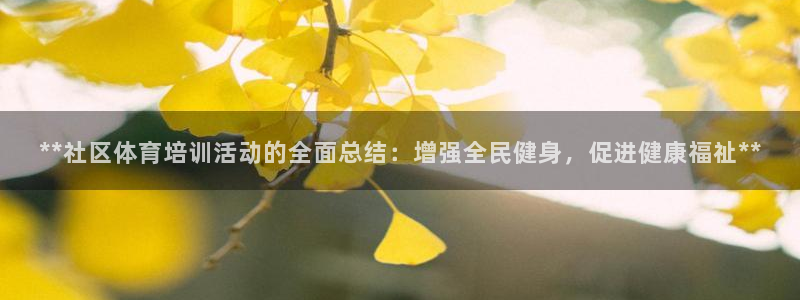 焦点娱乐怎么找导师：**社区体育培训活动的全面总结：