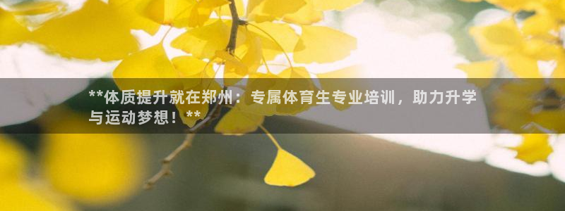 焦点娱乐官网下载苹果手机版：**体质提升就在郑州：专